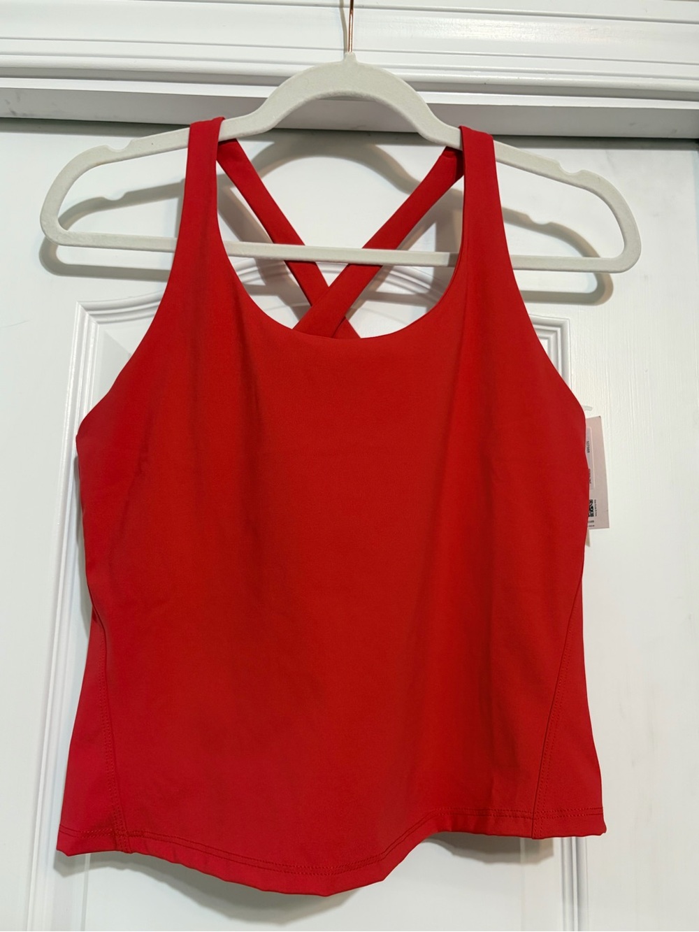 NWT. SPANX Get Moving Contour Crossback Shelf Tank- Red